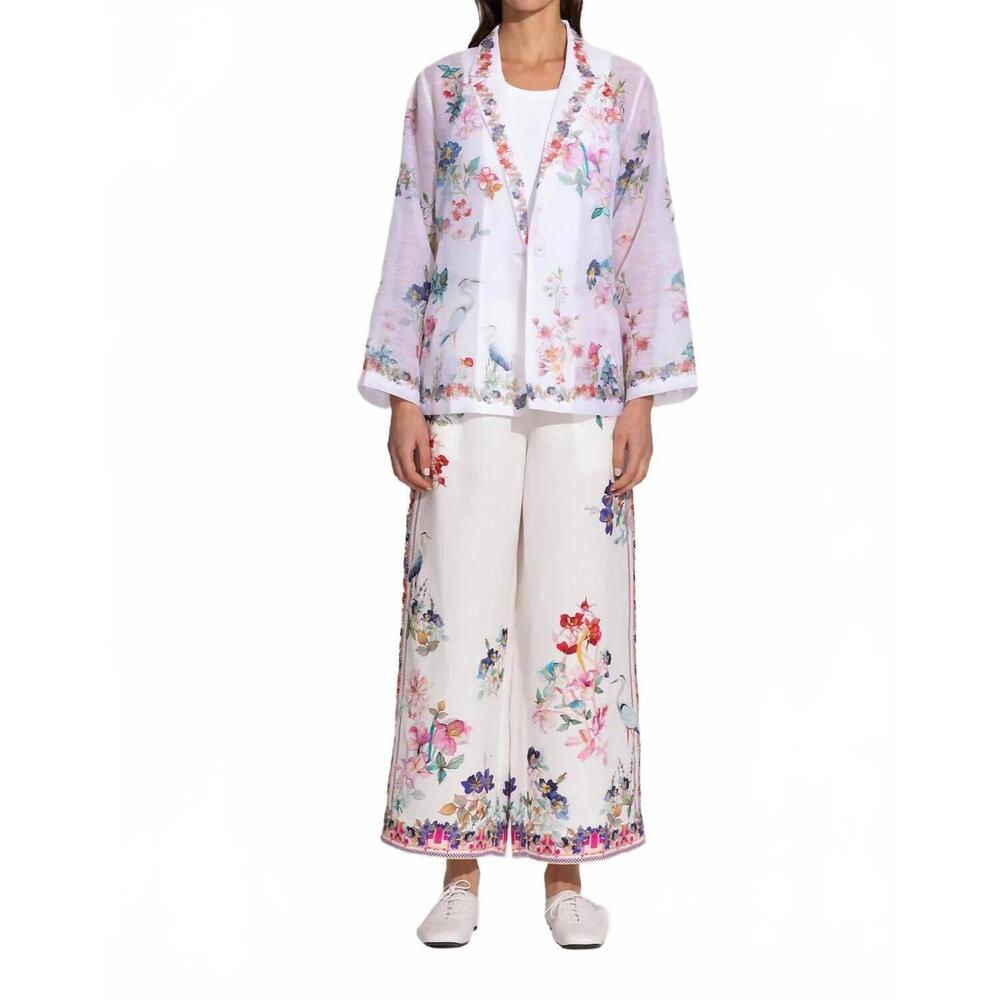NEW RANNA GILL eva floral jacket in ivory